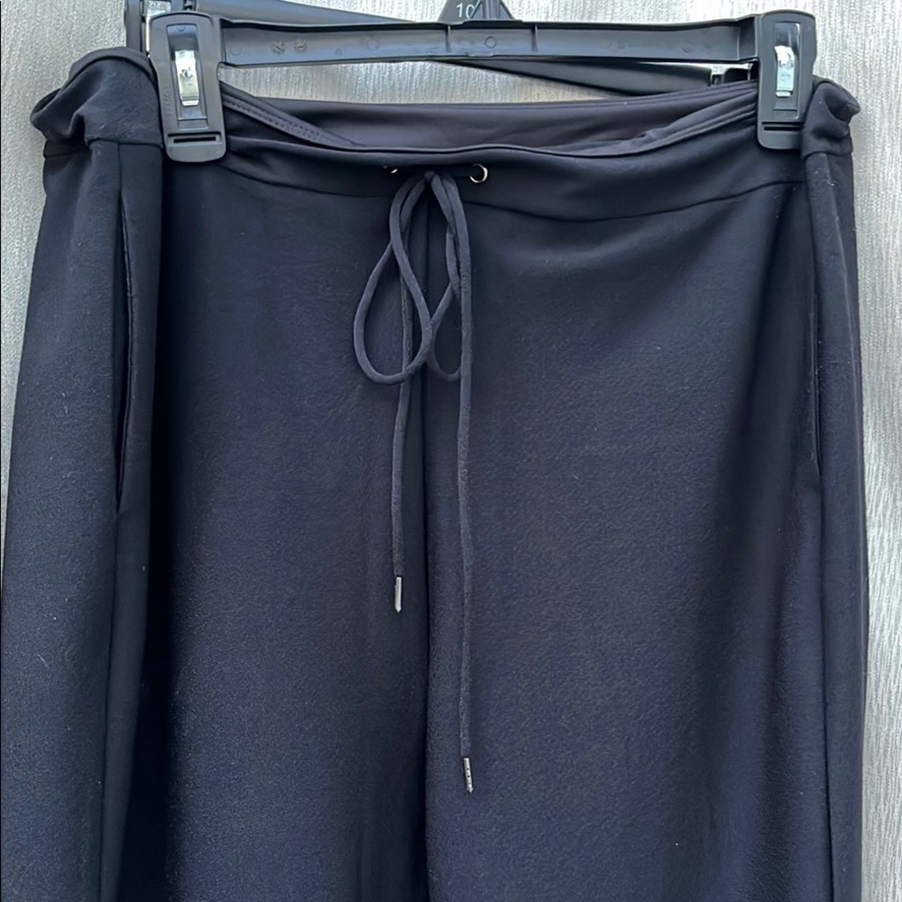 Lysse size XL black tapered dress pants pull on drawstring waist